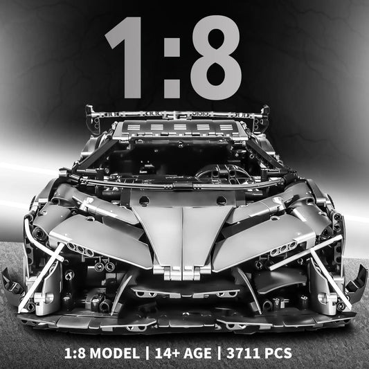 Super Car Building Blocks Toy,Cars Building Set for Kids Adults Christmas'S Gift 23.1In